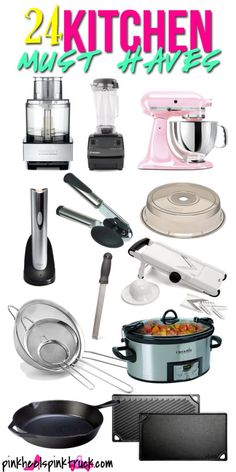 there are many kitchen appliances and cooking utensils on this page in the book