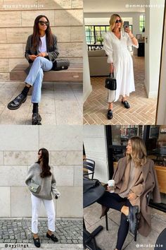 Discover 21 chic and casual outfit ideas featuring chunky loafers for women. Need tips on styling chunky loafers? We've got you covered! Explore ideas for black, brown, beige, platform, and heeled chunky loafers. Learn how to style them with dresses, for work, and more in our complete women's fashion style guide. casual winter outfits Loafers Casual Outfit, Loafer Outfit Ideas, Brown Loafers Outfit Women, Style Chunky Loafers, Platform Loafers Outfit, Loafers Outfit Ideas, Loafers Outfit Women