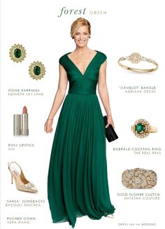 Emerald Green Dress For Wedding Guest Green evening gowns, Black tie Forest Gown, Emerald Green Gown, Forest Green Dress, Green Dress Outfit, Gown Green, Green Evening Gowns, Forest Green Dresses, Light Green Dress, Dress For A Wedding