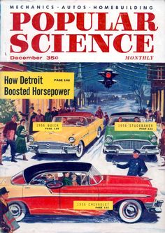 the cover of popular science magazine, december 26, 1950 shows an old car and two older cars