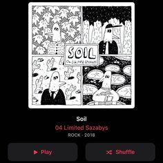 an iphone screen with a comic strip on it and the text soul, 4 limited sazabys rock 2013