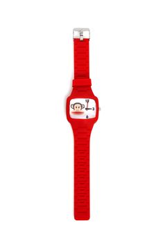 This watch set comes with two jelly silicone watch straps and one plastic timepiece with a front graphic of Julius. Watch Set, Paul Frank, Watch Straps, Dolls Kill, Watch Strap, Time Piece, Online Boutique, Jelly, Black And Red