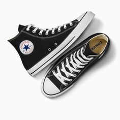 Size 10.5 Women/8.5 Men & Size 8.5 Women/6.5 Men Sold Edgy This Week, Sporty Next. Ten Years From Now? Tbd. No Matter How (Or When) Your Style Changes, You Can Always Come Back To The Classic. The Original Chuck Taylor All Staran Icon For Every Era. Why You Should Be Down Durable Canvas Upper For That Classic Chucks Look And Feel Ortholite Cushioning Helps To Provide Optimal Comfort Iconic Chuck Taylor Ankle Patch And All Star License Plate Medial Eyelets Enhance Airflow Diamond Pattern Outsole Tenis Converse, Platform Chucks, Black High Top Shoes, Shoe Converse, Womens High Top Shoes, Custom Chuck Taylors, High Top Shoe, All Stars Converse, Black Converse