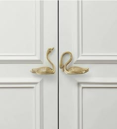 Drawer Handle, Cabinet Handle, Swans, Cabinet Pull, Drawer Knobs, Door Handle, Home Inspo, Solid Brass, House Decor