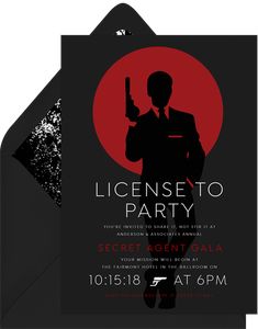 Top Secret Invitations, James Bond Invites, Secret Agent Invitation, Secret Agent Theme Party, 007 Theme Party Invitation, 007 Theme Party 40th Birthday, 007 Party Invitation, James Bond Theme Party Invitations, 007 Party Theme Decor