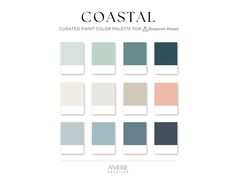 the color scheme for coastal is shown in different shades