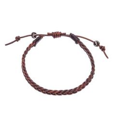 Cinnamon Brown Leather Braided Bracelet from Thailand - Cinnamon Braid | NOVICA Country Jewelry, Cinnamon Brown, Cowgirl Jewelry, Camo Girl, Braided Leather Bracelet, Braided Bracelet, Leather Cuffs, Gothic Jewelry, Braided Bracelets