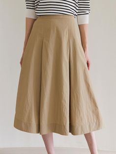 Composition : 100% nylonColor : beige, beige, blackCountry of Origin : Republic of Korea Beige Full Skirt For Spring, Casual Beige Bottoms With Pleated Hem, Casual Beige Full Skirt Bottoms, Spring Khaki Pleated Skirt, Relaxed Khaki Skirt For Spring, Neutral Midi Skirt With Lining, Relaxed Fit Khaki Skirt For Spring, Summer Pleated Khaki Skirt, Beige Pleated Hem Bottoms For Summer