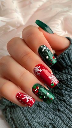 Stand out this holiday season with these Christmas Nails Unique ideas that are anything but ordinary! From classic Chistmas Nails to creative Gingerbread Nails Acrylic, we’ve got all the inspo you need. 🎅✨ Add a sweet twist with Gingerbread Nail Designs and Gingerbread Nail Art that’ll make your nails look good enough to eat! For a festive flair, try bold Red Nail Designs or mix it up with intricate Xmas Nail Designs. These Themed Nail Art ideas are sure to turn heads at every holiday party. ... Simple Christmas Nails Design, Red Nail Christmas Designs, Christmas’s Nails, Christmas Acrylic Nails Holiday, Christmas Wedding Nails, Christmas Nail Art Designs Xmas, Holiday Nail Designs Winter, Christmas Nails Cute, Sparkly Christmas Nails