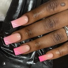 Beginner Nail Designs, Ombre Gel Nails, Gel Toe Nails, Lilac Nails, French Tip Acrylic Nails, Ombre Nail Designs, Short Square Acrylic Nails, Acrylic Nails Coffin Short