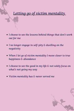 the poem letting go of victim mentality