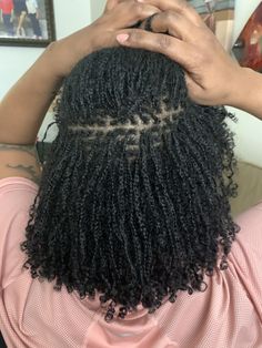 4b Microlocs, Micro Braids With Natural Hair, Micro Braid Locs Starter, Micro Locs With Loose Ends, Mirco Locs Extensions, Micro Locs Black Women, Microlocs Curly Ends, Micro Loc Styles Black Women, Microbraid Locs