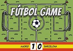 a soccer field with the words fubol game on it