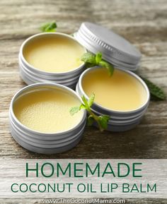 Coconut Oil Lip Balm, Homemade Lip Balm Recipe, Gloss Diy, Diy Lip Balm Recipes, Homemade Coconut Oil, Coco Oil, Diy Coconut, Homemade Moisturizer, Coconut Oil Skin Care