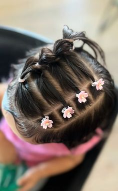 Hair Styles With Mini Claw Clips, Cute Toddler Hairstyles For Short Hair, Hair Styles For Toddlers With Short Hair, Easy Baby Hairstyles, Toddler Ponytail Hairstyles, Cute Baby Girl Hairstyles, Easy Toddler Hairstyles Short, Creative Natural Hairstyles