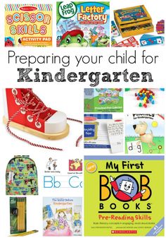 an advertisement for children's books with the title preparing your child for kindergarten