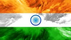 Abstract Art Stye of India Flag Wallpaper Republic Day Greeting Card