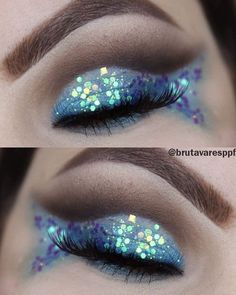 Mermaid Eye Makeup, Mermaid Eyes, Mermaid Halloween Costumes, Make Carnaval, Revolution Eyeshadow, Makijaż Smokey Eye