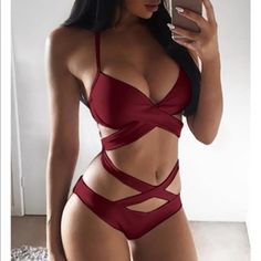 Beautiful Wrap Around Bandage Bikini Funny Bathing Suits, Push Up Swimsuit, Monokini Swimsuits, Costume Intero, Swimsuits Halter, Mambo, Rip Curl, Monokini, Swim Suit