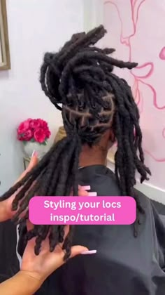 Rock your locs with confidence using these stylish techniques! 💕💕💕  And don't forget to grab your hair products to keep your locs looking healthy and nourished.   we've got you covered.  • 🎥 Credit: @nappstar_nyc  #pinknoire #locs #locstyles #hairtutorial #beautysupply #loccare #locjourney #loclife #locqueen #teamlocs #locdandlovingit #loclove #naturalhairjourney #naturalhaircare #naturalhaircommunity #naturalhairstyles #protectivestyles #healthyhairjourney #healthyhaircare #hairtutorial #hairinspo #hairgoals #beautysupply #beautybrands #beautyproducts #hairproducts #hairstyling Cute Easy Loc Styles For Women, Long Lasting Loc Styles, Diy Locs Hairstyles, Loc Styles Thick Locs, Easy Loc Styles No Retwist, Thick Locks Hairstyle, Beautiful Loc Styles, Diy Loc Styles Medium, Loc Pinups Styles