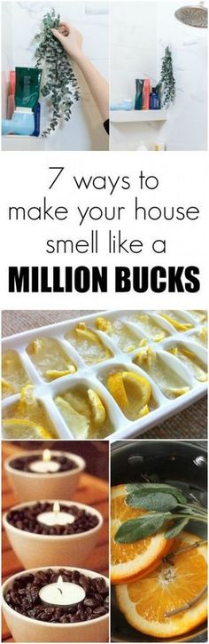 there are many different pictures with oranges and other things to make your house smell like a million bucks