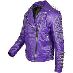 Handmade Mens Punk Studded Jacket Silver Studded Spikes Jacket Steampunk Style Cowhide Leather Biker Jacket Real Leather Moto Studded Jacket. Item specifics Outer Shell Material: Leather Pattern: Solid Closure: Button, Zip, Studs Occasion: Casual, Party/Cocktail Size: XXXS TO 5XL Color: Purple Lining Material: Polyester Fabric Type: Cowhide Leather Accents: Studded Brand: Spiked jacket Fit: Regular Size Type: Regular Department: Men Type: Jacket Model: Easy Rider Style: Biker Theme: Biker Featur Winter Biker Jacket With Spikes And Long Sleeves, Fall Biker Jacket With Spikes And Long Sleeves, Fall Long Sleeve Biker Jacket With Spikes, Spiked Winter Streetwear Outerwear, Spiked Winter Outerwear For Streetwear, Spiked Leather Jacket For Biker Events, Spiked Long Sleeve Leather Jacket For Biker Events, Biker Jacket With Spikes And Long Sleeves, Spiked Long Sleeve Biker Jacket For Streetwear