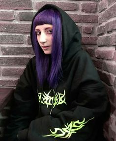 Purple Goth Hair, Purple Goth, Kei Visual, Goth Hair, Dyed Hair Inspiration, Alt Girls, Dye My Hair, Color Inspo