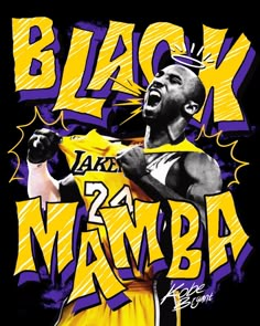 an image of a basketball player with the words black mamba on it