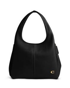 Coach Lana Pebbled Leather Shoulder Bag Polished Pebble, Dream Bags, Bags Aesthetic, Pretty Bags, Black Shoulder Bag, Small Shoulder Bag, My Bag, Leather Design, Pebbled Leather