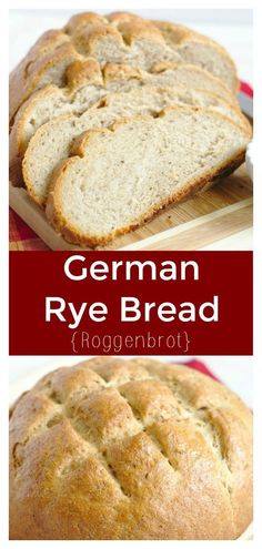 a loaf of german rye bread on a cutting board