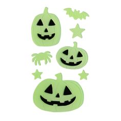 These gel clings are great Halloween decorations that are quick and easy to use while adding a nice festive touch to your home or office. Haunted Living 12-in Pumpkin Window Cling in Green | LW113-MXJE005C Window Cling, Window Clings, Holidays Halloween, Halloween Decor, Glow In The Dark, Making Out, Halloween Decorations, Seasonal Decor, Halloween