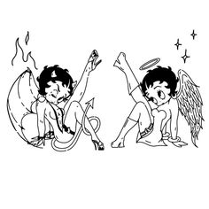 two cherubs sitting on the ground with angel wings