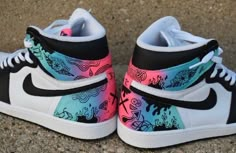 Jordan City, Nike Shoes Women Fashion, Custom Jordans, The Fade, White Nike Shoes, Jordan Shoes Girls