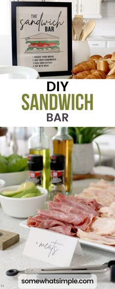 the sandwich bar is ready to be served at any party or event, and it's easy to make