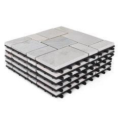 a stack of tiles sitting on top of each other