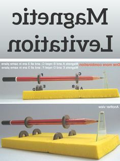 an advertisement for magnetic levitation with two different types of magnets and one type of pendulum