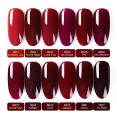 Wine Nails, Gel Set, Nails Colors, Nail Polish Kits, Gel Nail Colors, Nails Polish, Uv Gel Nails