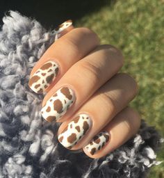 Cow Print Nails, Cowboy Nails, Ten Nails, Makeup Hacks Beauty Secrets, Print Nails, Short Square Acrylic Nails, Cute Gel Nails, Nails For Kids