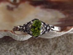 Dainty Ring. Peridot Ring.Tiny Silver Ring. Oxydized Silver Ring.Dainty Jewelry-Minimalist Jewelry Silver Peridot Ring, Peridot Ring Silver, Tiny Rings, Jewelry Minimalist, Peridot Ring, Ring Dainty, Oxidized Silver, Dainty Ring, Designer Engagement Rings