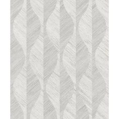 a white and grey wallpaper pattern with wavy lines on it's surface,