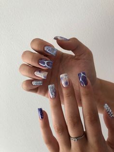 Aqua Nails, Beauty Hacks Nails, Punk Nails, Casual Nails, Girls Nails