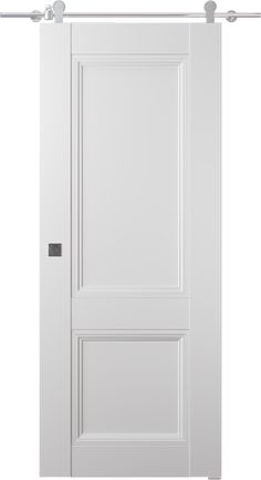 an open white door on a white background