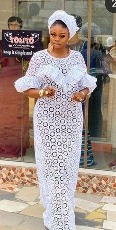 Lace Dress Classy, Boubou Styles For Women, Bubu Gown Styles, Nigerian Lace Styles Dress, Nigerian Lace Styles, African Lace Styles, African Fabric Dress, Lace Dress Design, Lace Gown Styles