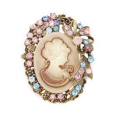 PRICES MAY VARY. VINTAGE CAMEO BROOCH: A beautiful cameo brooch featuring enamel lady maiden in a filigree frame with floral, and crystal rhinestone detail on a metal alloy base. VARIOUS STYLES: There are lots of different styles elegant beauty cameo pins for chosen, vintage design and also pearl design. MATERIAL: This versatile brooch is made of zinc alloy, and with shiny crystals, antique plating makes it very vintage and gorgeous. OCCASION: The antique cameo brooch is designed for everyday we Antique Cameo Brooches For Wedding, Antique Cameo Brooches Collectible, Luxury Vintage Cameo Brooches, Victorian Cameo Brooches In Yellow Gold, Shiny Crystals, Antique Gold Cameo Brooch, Amazing Christmas Gifts, Filigree Frame, Elegant Beauty