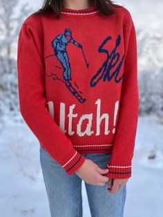 This Womens Pullover Sweaters item by TheUtahCo has 80 favorites from Etsy shoppers. Ships from American Fork, UT. Listed on Sep 7, 2024 Ski Weekend Outfit, Ski Lodge Outfit, Ski Resort Outfit, Cute Ski Outfits, Ski Utah, Ski Outfit For Women, Utah Outfits, Apres Ski Sweater, Ski Sweatshirt