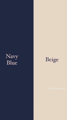 navy blue and beige are the same color scheme