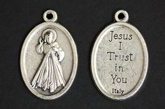 "A Divine Mercy medal and a handful of other religious themed charms combined on a shimmering silver plated bracelet chain. Find more Patron Saint charm bracelets here: http://etsy.me/2lOlC6B ✞ Divine Mercy Bracelet Styles ✞ (See 2nd Listing Picture) Style #1 - Charms include a \"So Very Blessed\" charm, a Jesus fish charm, a \"Christ Carrying the Cross\" charm, praying hands charm, profile of Jesus charm, a \"Jesus loves you\" charm, cross charm, profile of Mary charm, and Divine Mercy medal. S Christ Carrying The Cross, Carrying The Cross, Dog Charm Bracelet, Saint Necklace, Catholic Bracelet, Bracelet Styles, Handmade Charm Bracelets, Catholic Necklace, Catholic Saint