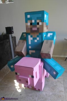 an image of a man made out of papercrafting items in the living room