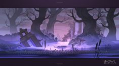 an image of a fantasy scene with trees