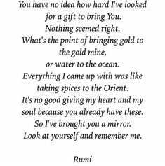 the poem written by rumi in black ink on white paper with writing underneath it